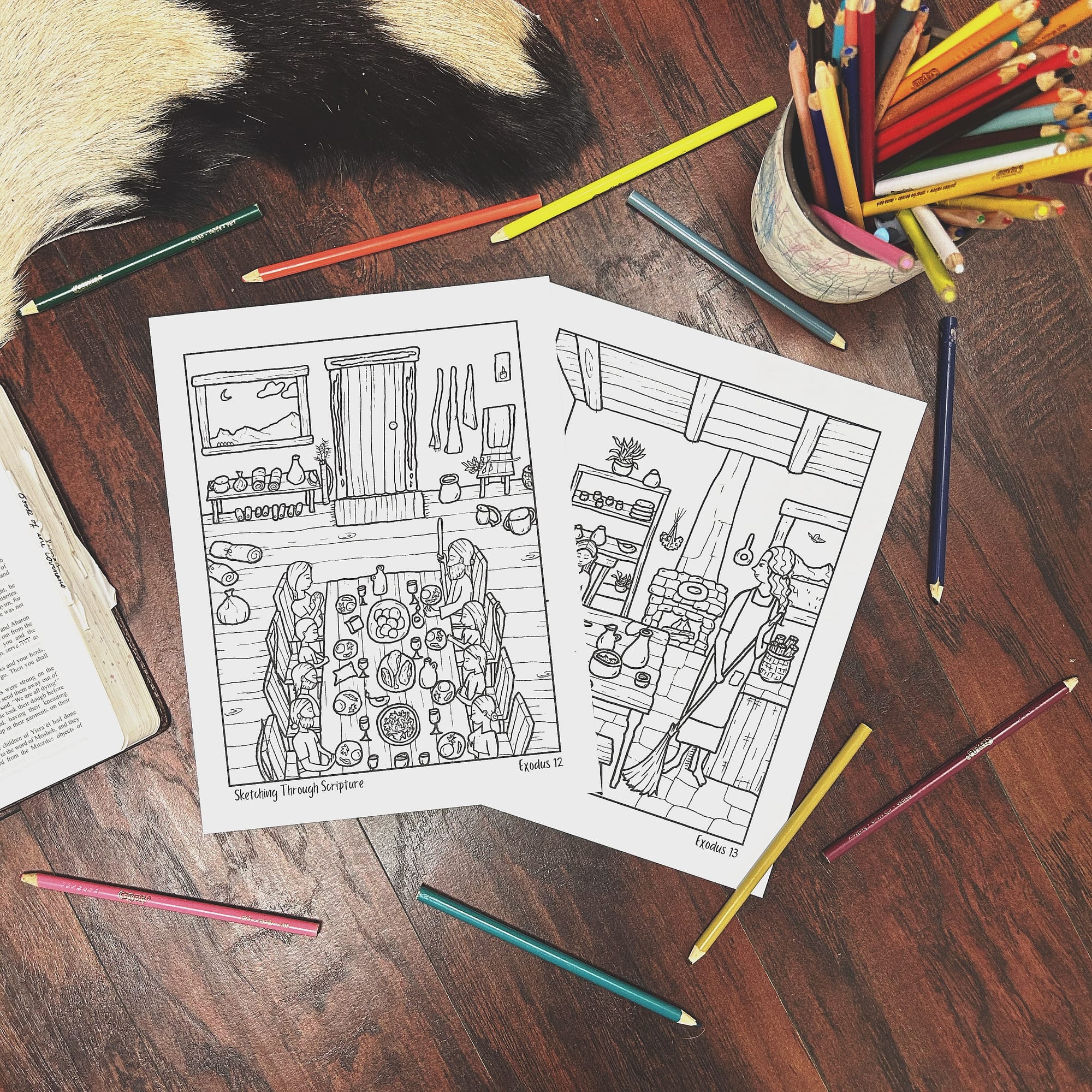 FREE Passover Devotional Flashcards & Coloring pages by @Sketchingthroughscripture!  🐑🍷