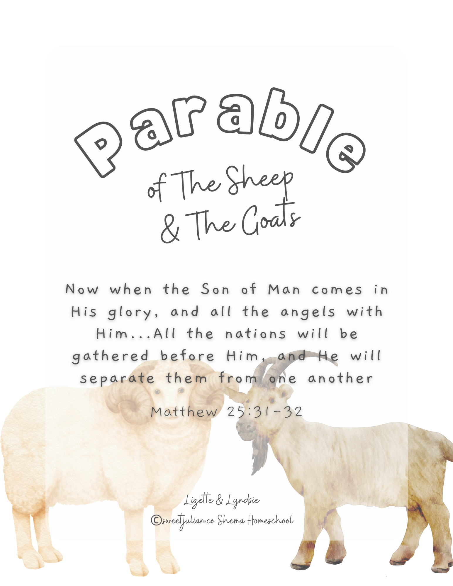 Parable of the Sheep & Goats 🐐🐏