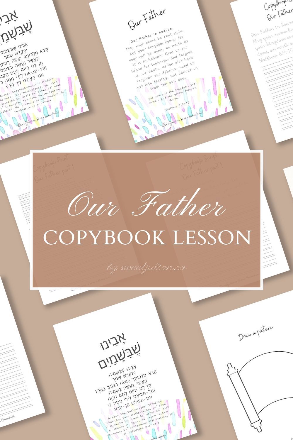 Our Father Copybook Lesson