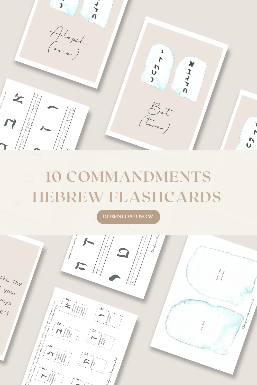 10 Commandments Flashcards + More