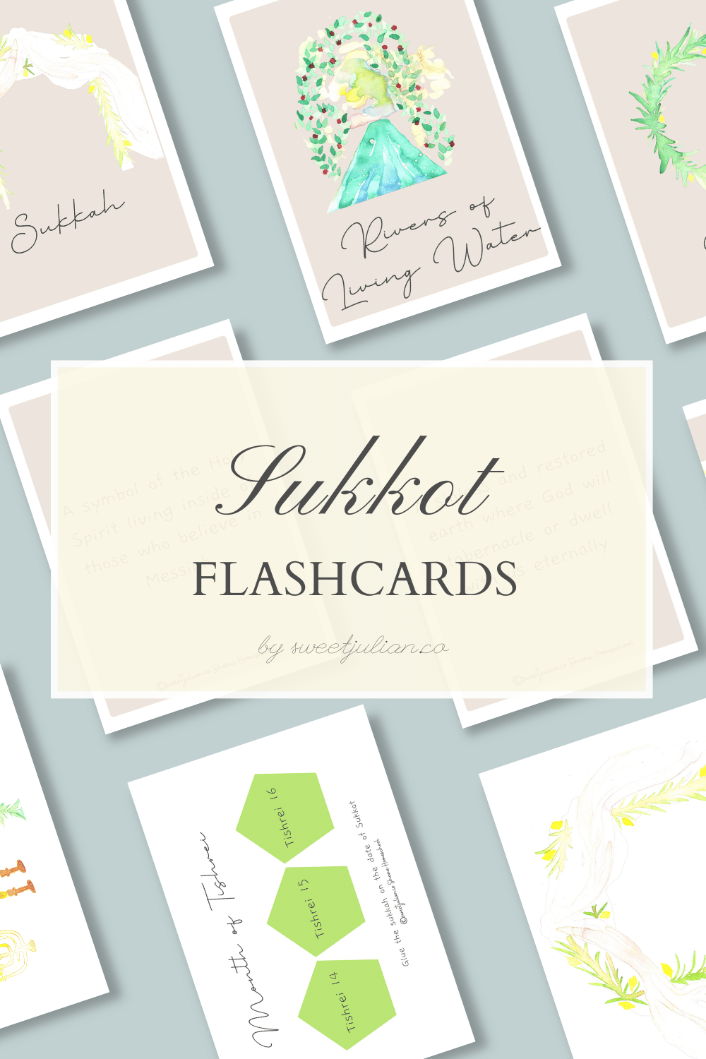 Sukkot Flashcards + More 🌿🍋